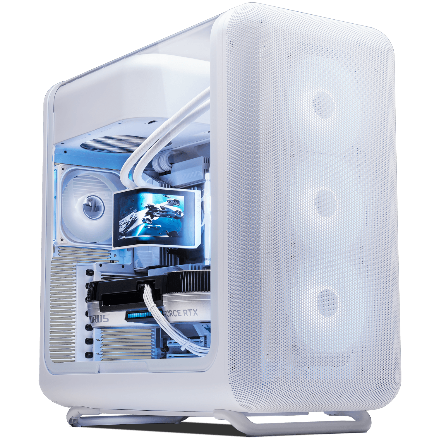 White Gaming PC, AMD Ryzen 7 9850X3D, Gigabyte Aero RTX 5070 12GB GDDR7, 32GB DDR5, 2TB SSD, Hyte X50 Snow White – Buy Online