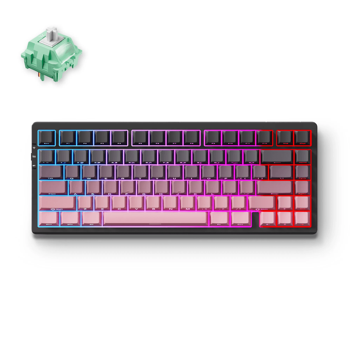 MCHOSE G75 Pro Tri-mode Gasket Structure Gaming Mechanical Keyboard, 2.4GHz | BT | Wired, 75% Layout, Cabbage Tofu Switch, Black |  MC-G75-18