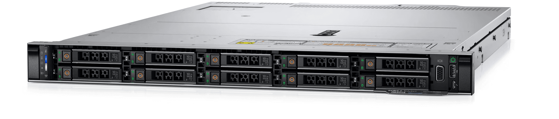 Dell PowerEdge R650xs Rack Server, 1U Rack Chassis Up to 8x 2.5" HDDs, Intel Xeon Silver 4310, 64GB  RDIMM, 3200 T/s, Dual Rank, 4x Dell 1.2TB 10K RPM,  PERC H755 SAS Controller, iDRAC9 Enterprise 15G, Sliding Ready Rack Rails with Cable Management Arm