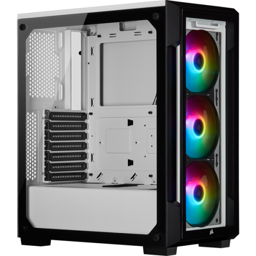 iCUE 220T RGB Tempered Glass Mid-Tower Smart Case — White