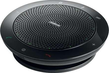 Jabra Speak 510+ Speaker Phone - Microsoft Certified Portable Conference Speaker with Bluetooth Adapter and USB - Connect with Laptops, Smartphones and Tablets, Black | 7510-309