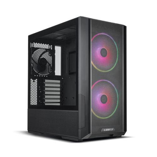 Lian-Li LANCOOL 216 ATX Mid-Tower PC Case, ConfigFor Air Cooling & Water Cooling, Airflow Optimized Front, 360mm Radiator, 2x Front 160 PWM Fans, Cable Mgt , Black | G99.LAN216RX.00