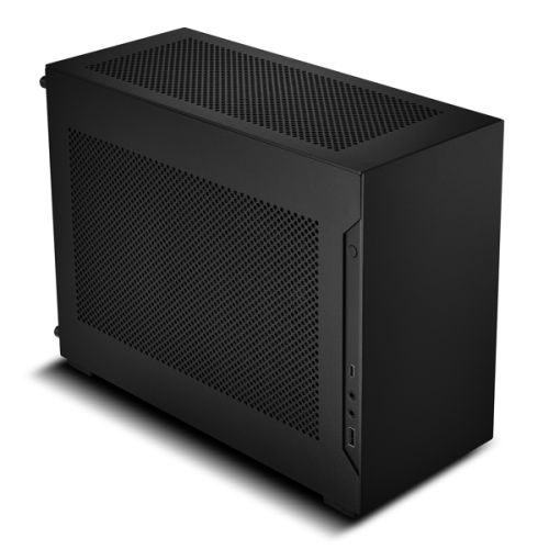 Lian Li A4 H2O PCIE 4.0 Mini-ITX Aluminum Case, 3 Expansion Slots, 2.5" Drive Bays, Up To 240mm Radiator Support, 120mm Fan Support, Max 55mm CPU Cooler Clearance, Black | G99.A4H2OX4.00 BL