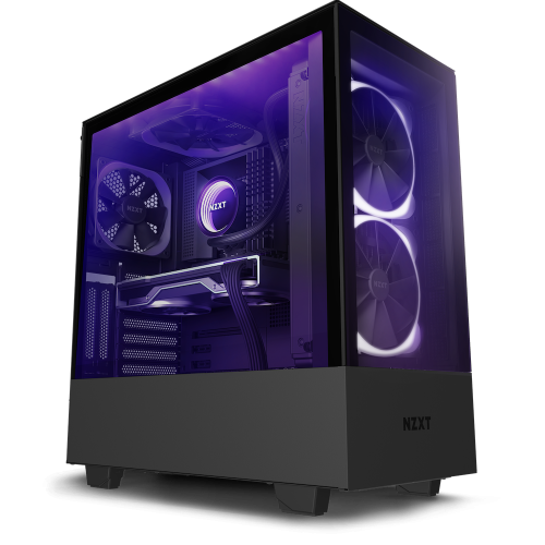 NZXT H510 Elite RGB ATX Mid Tower Case, Tempered Glass, Including AER RGB 2 Fans - Black | CA-H510E-B1