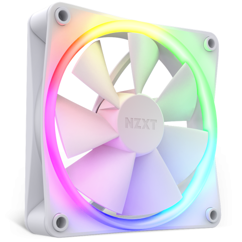 NZXT F120RGB 120mm RGB White Single Fan, RF-R12SF-W1