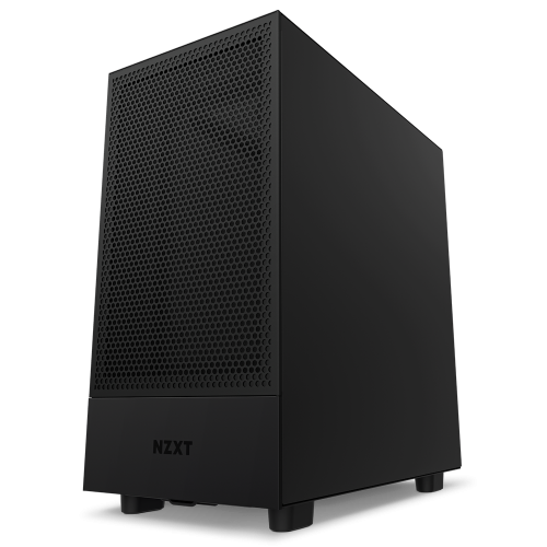 NZXT H5 Flow Compact Mid Tower Air Flow PC Case, Up to 240mm Radiator Support, Tempered Glass Front Panel, 6x120mm/140mm Fan Support, Built-in RGB, Spacious Cable Management, Black | CC-H51FB-01