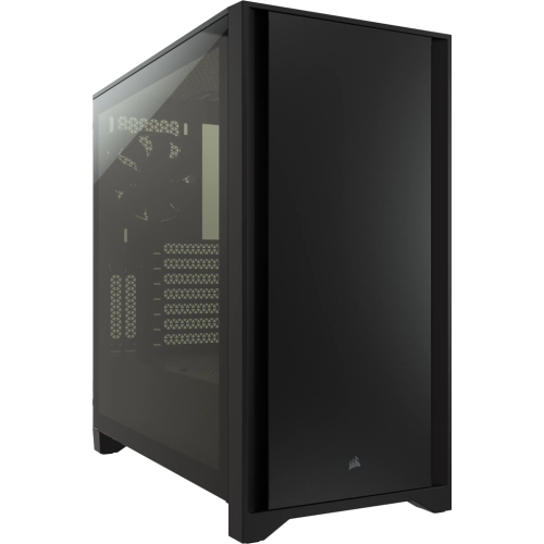 Corsair 4000D Tempered Glass Mid-Tower ATX Case, 2x Pre Instaleld Fans, 4x Drive Bays, Steel, Tempered Glass, Plastic, 7x Expansion Slots, Motherboard Support Upto E-ATX, Black |  CC-9011198-WW