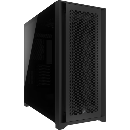 Corsair 5000D CORE AIRFLOW Mid-Tower ATX PC Case, High-Airflow Front Panel, 6x Case & 3x Internal Drive Bays, Case Windows, Up to 360mm Radiator & 12x Fan Support, 25mm Cable Routing, Black | CC-9011261-WW