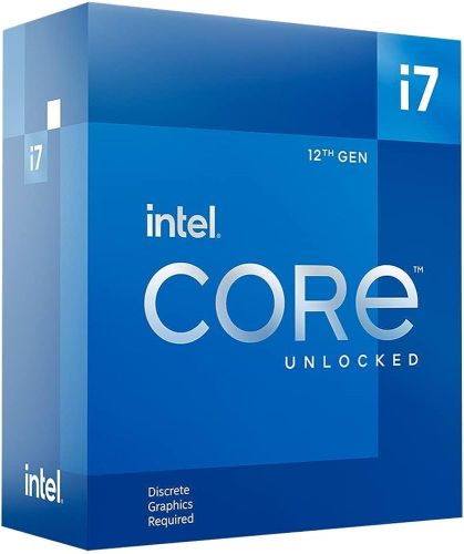 Intel Core i7-12700KF LGA 1700 Processor, Dual-Channel DDR5-4800 Memory, 3.6 GHz P-Core Clock Speed, 25MB Cache Memory, Unlocked for Overclocking | BX8071512700KF