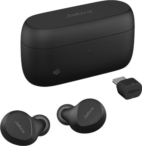 Jabra Evolve2 True Wireless in-Ear Bluetooth Earbuds with Active Noise Cancellation (ANC) and 4-mic MultiSensor Voice Technology - Microsoft Teams Certified, Works with All Other Meeting apps - Black| 20797-999-899 