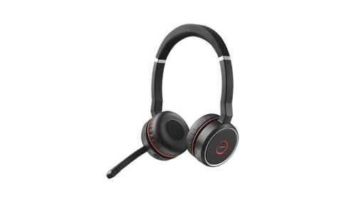 Jabra Evolve 75 SE, Link380a UC Stereo- Bluetooth Headset with Noise-Cancelling Microphone, Long-Lasting Battery and Dual Connectivity - Works with All Other Platforms - Black MODEL- 7599-848-109