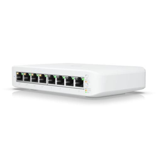 Ubiquiti Networks UniFi Lite 8-Port Gigabit PoE+ Compliant Managed Switch, 52W Power Budget, 8 Gb/s Switching, 4 x PoE+, 8 x Gigabit ETH, Supports UniFi Network Controller, White | USW-Lite-8-PoE