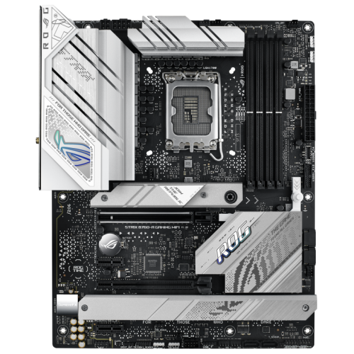 ASUS ROG Strix B760-A Gaming WIFI LGA 1700 ATX Motherboard, Intel B760 Chipset, 4x DDR5 DIMM, Up to 192GB Max Memory, WIFI 6E / 2.5G ETH, PCIe 5.0, 3x M.2, HDMI / DP, USB 3.2 GEN 2X2 | 90MB1EP0-M0EAY0