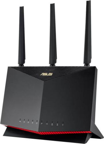 ASUS RT-AX86U Pro AX5700 Wireless Router, Up to 5665 Mb/s, Dual-Band, 4x Ethernet Ports, 4x Antenna, AiProtection Pro, Red-Black | 90IG07N0-MU2B00
