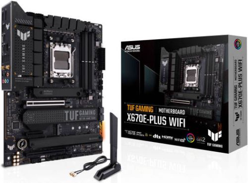 Asus Tuf Gaming X670E-Plus Wifi ATX DDR5 Motherboard, Socket AM5, Max 128GB Memory, PCIe 5.0, AMD X670 Chipset, Tuf LAN Guard, Wi-Fi 6E, Bluetooth v5.2,  Realtek 2.5Gb Ethernet | 90MB1BK0-M0EAY0