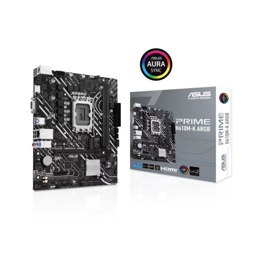 ASUS PRIME H610M-K ARGB DDR5 INTEL LGA1700 ARGB GEN2 PCLE 4.0 MOTHER BOARD | 90MB1G90-M0EAY0