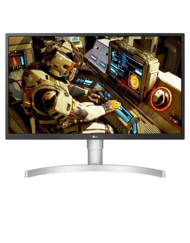 LG 27UP550N 27" Flat Monitor,27inch UHD (3840 x 2160) IPS Display, Colour Calibration, AMD Freesync, 5ms (GTG) Tilt, Height And Pivot Adjustable Stand, White