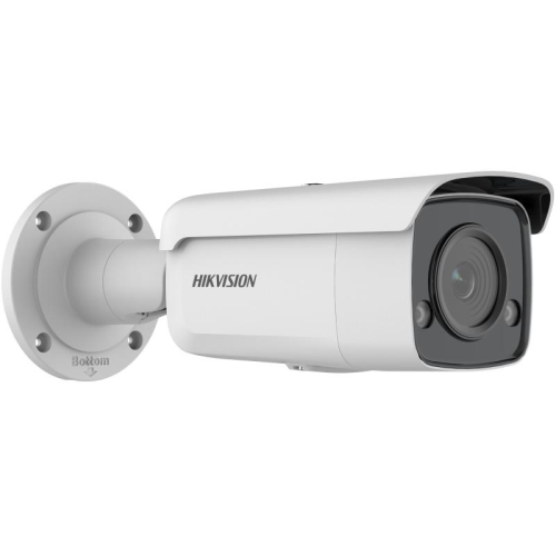 
Hikvision 4 MP ColorVu Fixed Bullet Network Camera, 2.8mm Fixed Focal Lens,H.265+ Compression, 24/7 Colorful Imaging, 60m Light Range, MicroSD Slot, IP67, White | DS-2CD2T47G2-L-2.8mm