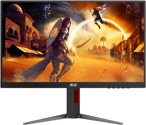 AOC 24G4 24" (IPS) Gaming Monitor, FHD 1920×1080 Display,180Hz, 1ms(GtG), HDR10, HDMI 2.0 x 1, DisplayPort 1.4 x 1, Adaptive Sync, 16.7 M Display Colors, Adjustable Stand, Black & Red
