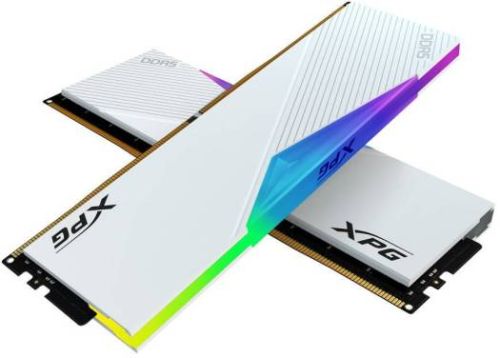 Adata XPG Lancer RGB 64GB (2x 32GB) DDR5 Desktop Memory, 6000 MHz Memory Speed, CAS Latency 30, AMD Expo & Intel XMP 3.0 Ready, 1.35V Voltage, 288-Pin, White | AX5U6000C3032G-DCLARWH