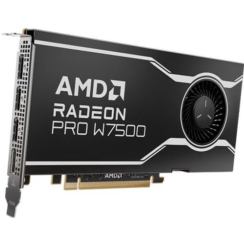 AMD RADEON PRO W7500 8GB GDDR6 128BIT,12TFLOPS,4*DP,ACTIVE FAN,RDNA3,100-300000078,AMD RADEON PRO W7500 TW
