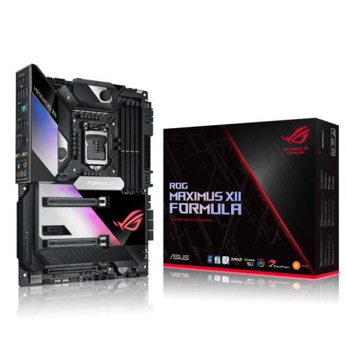 Asus ROG Maximus XII Formula Z490 (WiFi 6), LGA 1200, (Intel 10th Gen) ATX Gaming Motherboard, DDR4, 4 X DIMM, 3 X M.2 SOCKET, 16 POWER STAGE, AI Cooling & Overclocking | 90MB1370-M0EAY0