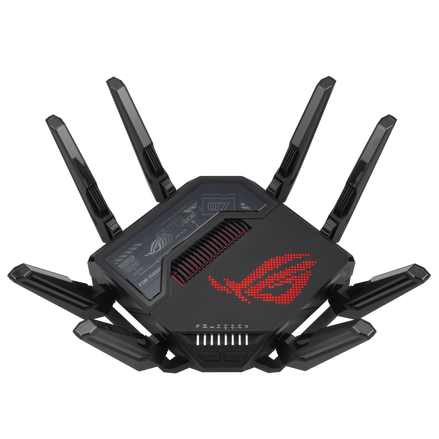 ASUS ROG Rapture GT-BE98 wireless router 10 Gigabit Ethernet Quad-band [2.4 GHz  5 GHz-1  5 GHz-2  6 GHz] Black