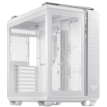 ASUS TUF Gaming GT502 PLUS PC Case, Dual Chamber Chassis, Supports 360mm Radiator, Up to 13 Fans, Discrete aRGB HUB, Fully Modular Design, White | 90DC0093-B19000
