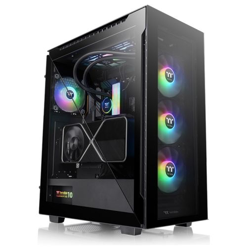 Thermaltake Divider 500 TG ARGB Mid Tower Chassis, Front 3x 120 x 120 x 25 mm ARGB fan, Rear 1x 120 x 120 x 25 mm fan, 3mm Tempered Glass x 4, 7 x Drive Bays, | CA-1T4-00M1WN-01