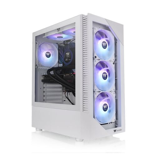 Thermaltake View 200 TG ARGB Mid Tower Chassis, Front 3x 120 x 120 x 25 mm ARGB Lite fan (1000rpm, 22.3 dBA), USB 3.0 x 2, HD Audio x 1