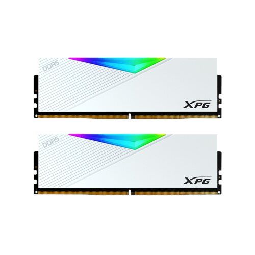 Adata XPG Lancer RGB 32GB (2x16GB) DDR5 Memory, 5200MHz Tested Speed, CL38 Latency, Dual Channel Kit, PC5-41600, 1.25 V, Intel XMP 3.0, Integ Heatsink, Unbuffered, ECC, White | AX5U5200C3816G-DCLARWH