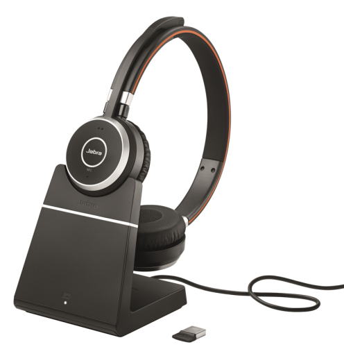 Jabra Evolve 65 SE Wireless Mono Bluetooth Headset with Noise Cancelling Microphone, Black,   MODEL-6599-833-499   