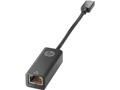 HP USB Type C to RJ45 Adapter, Black | SPS-HP USB-C to RJ45 Adapter, FD
