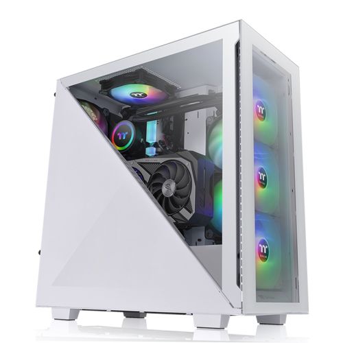 Thermaltake Divider 300 TG ARGB Mid Tower Chassis, Tempered Glass x 2, Front 120 x 120 x 25 mm ARGB fan, Rear 120 x 120 x 25 mm Turbo fan, 7x Expansion Slots