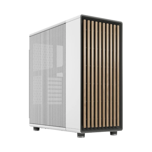  Fractal Design North Chalk White Tint Gaming Case, Temp Glass Side Panel, Support Up to 360mm Radiator &amp; 6x120mm Fans, 2 x 2.5/3.5" Drive Bays, USB-C 3.1 Gen 2, 2 x USB-A 3.1 | FD-C-NOR1C-03