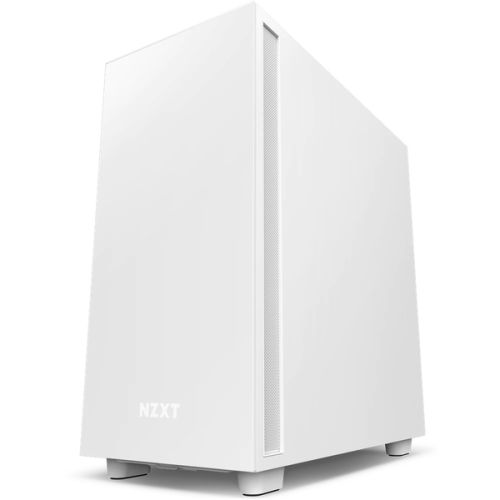 NZXT H7 Base Edition ATX Mid Tower Case, 3 x 120mm Top Fan Support, Up To 360mm Radiator Support, 7 PCI Expansion Slots, 2.5'' / 3.5'' Drive Bays, Tempered Glass Material, White | CM-H71BW-01