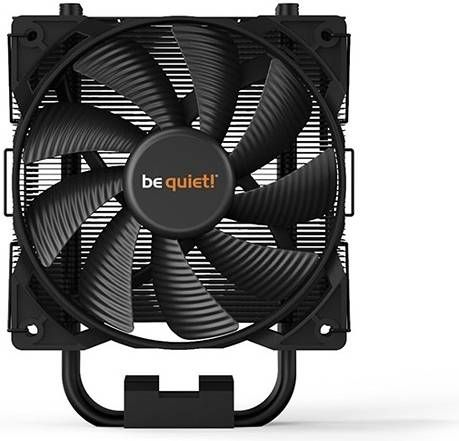 Be Quiet! Pure Rock 2 CPU Cooler, Pure Wings 2 120mm PWM Fan, 1500 RPM Fan Speed, Up to 87 CFM Fan Airflow, 4x High-Performance 6mm Heat Pipes, Aluminum / Copper Base, Black | BK007