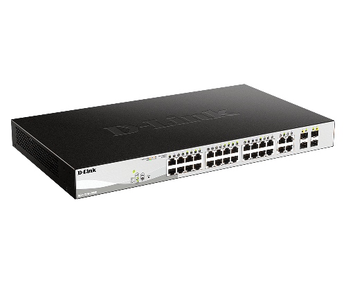 D LINK  DGS-1210-28MP 28-Port Gigabit Smart Managed PoE Switch, L2+ Static Routing, 24 x 101001000BASE-T PoE ports  DGS-1210-28MP