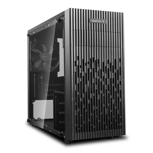 DeepCool Matrexx 30 small-sized M-ATX computer case, 2x Pre Installed Fans, 5x Drive Bays, 4x Expansion Slots, Micro ATX/Mini-ITX Motherboards Supports, Black | DP-MATX-MATREXX30