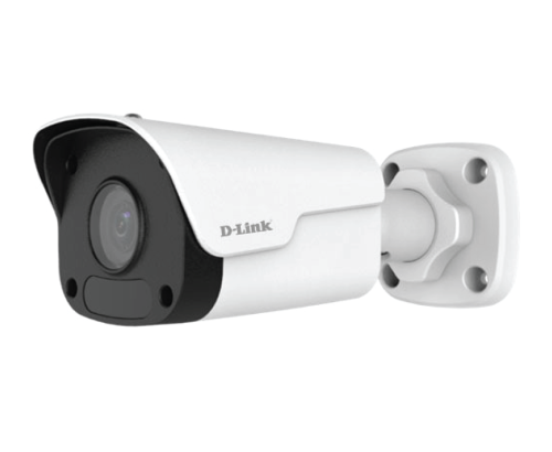 D-Link 2MP Network Bullet Camera - Plastic Housing, 1/2.7" 2 MP Progressive Scan CMOS sensor Fixed Lens 4.0mm, Ultra H.265/H, 10/100 Mbps PoE Port, Smart IR Range 30m, IP67 | DCS-F5702/P 
