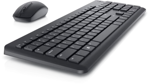 Dell Wireless Keyboard and Mouse, 1000 dpi, 3 Buttons, Optical Movement Detection Technology, Enhance your everyday productivity with this reliable wireless keyboard and mouse combo that's built to last, Black | KM3322W