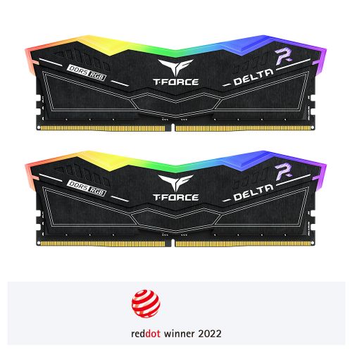Team Group DELTA RGB DDR5 Desktop Memory Intel: 600 series, 32GB(2x16GB) 6000MHz CL38 48000 MB/s 1.25V, 700 series, On-die ECC for Stable System, Supports Intel XMP3.0 for One-Click Overclocking | FF3D532G6000HC38ADC01