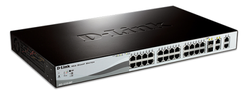 D-Link DES-1210-28P, 24-Port 10/100 PoE Switch, with (2) 10/100/1000BASE-T Ports and 2 Combo SFP Slots
