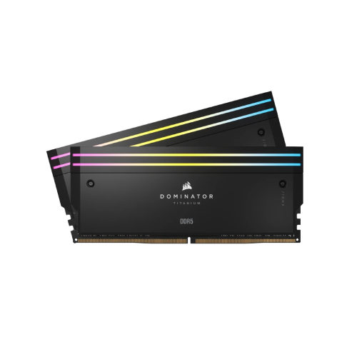 CORSAIR DOMINATOR TITANIUM RGB DDR5 RAM 96GB (2x48GB) DDR5 6600MHz CL32 Intel XMP iCUE Compatible Computer Memory - Black 