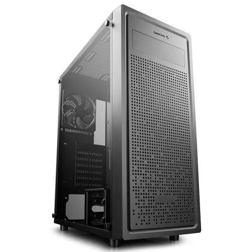 Deepcool E-SHIELD Tempered Glass Mid-Tower E-ATX Case, ABS+SPCC+Tempered Glass, 7x Expansion Slots, Rear: 1×120mm Pre Installed Fans, Motherboard Support Up to E-ATX | DP-ATX-E-SHIELD