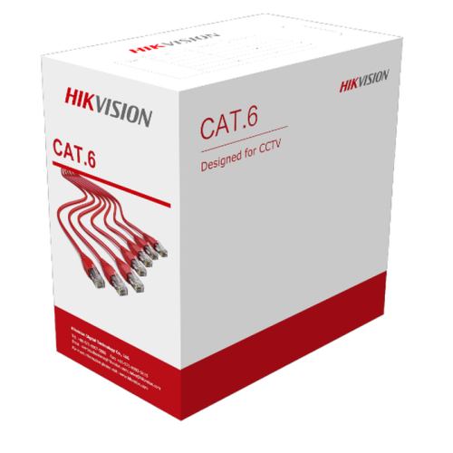 HIKVISION 305 m CAT6 UTP Network Cable (Solid Copper, 0.55 mm, Gray)