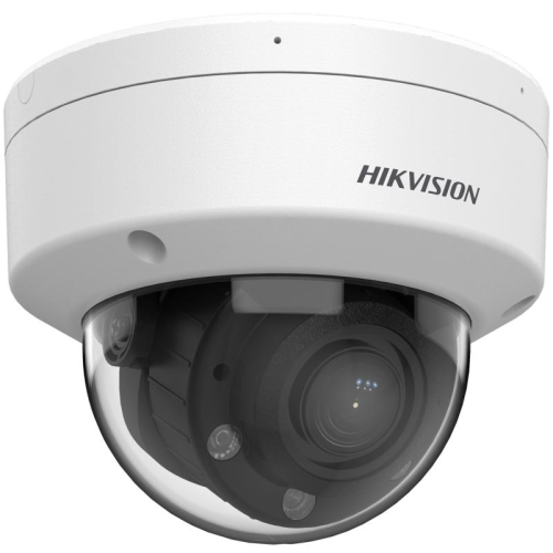 Hikvision DS-2CD1743G2-LIZ(S)U 4 MP Smart Hybrid Light Varifocal Dome Network Camera, 1/3 " Progressive Scan CMOS, Motorized lens, 2.8 to 12 mm, Up to 30 m, Built-in microphone, H.265+, Human and Vehicle Detection (IP67& IK08) 