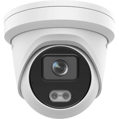 HIKVISION, DS-2CD2347G2-LU 4MP IP 247 Full Color 2.8mm PoE Turret Dome Camera IP67 IK10 H.265+ Built in Mic English Version Human Detection, Compatible with Hikvision NVR.