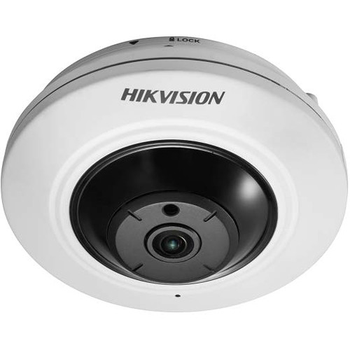 Hikvision DS-2CD2955FWD-IS 5MP Fisheye Network Dome Camera with Night Vision,  2560 × 1920, 180° fisheye view,  Up to 8 m, wall and ceiling Mountable
