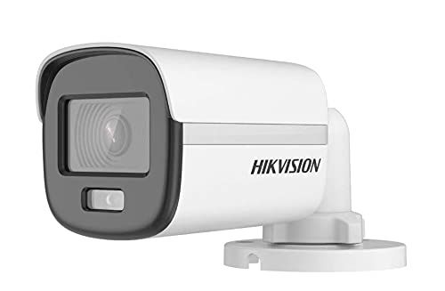 HIKVISION 2MP ColorVu Bullet Camera DS-2CE10DF0T-PF 3.6MM IP67 + USEWELL BNC DC, White Wired 1Full HD 1080p